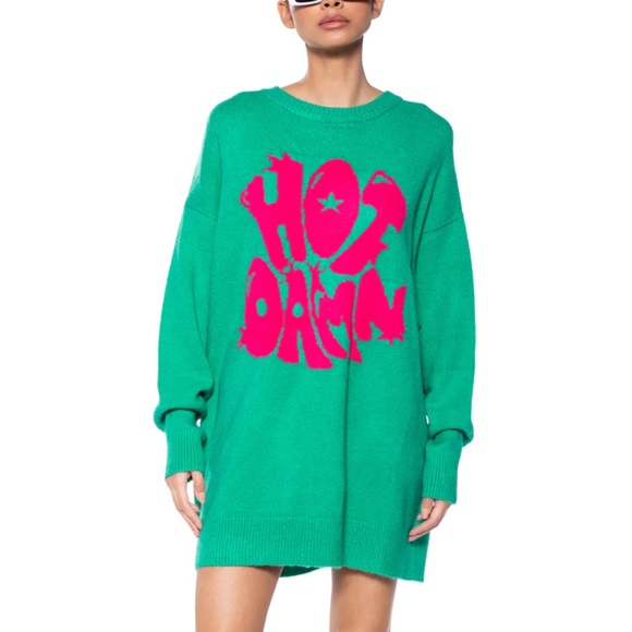 AKIRA Hot Damn Sweater Dress - Picture 2 of 2
